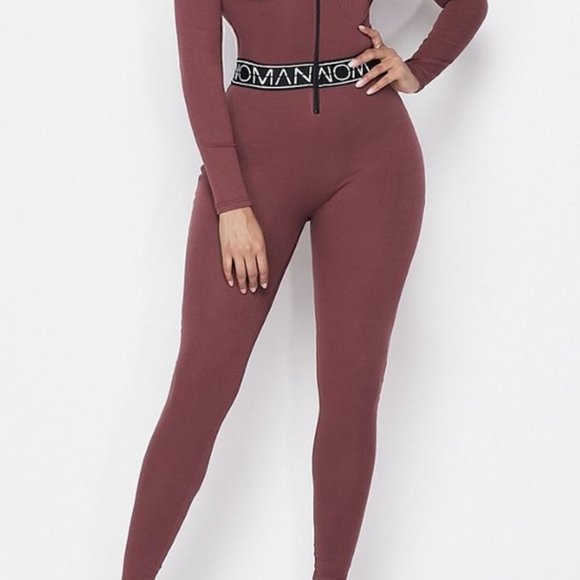 Woman Print jumpsuit w/front zipper - Picture 4 of 5